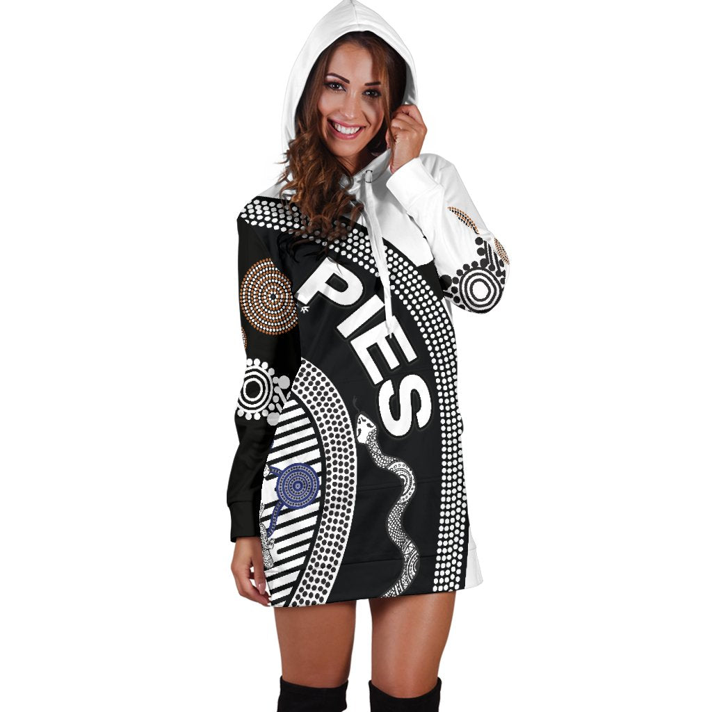 Collingwood Women Hoodie Dress Pies Unique Indigenous - Vibe Hoodie Shop