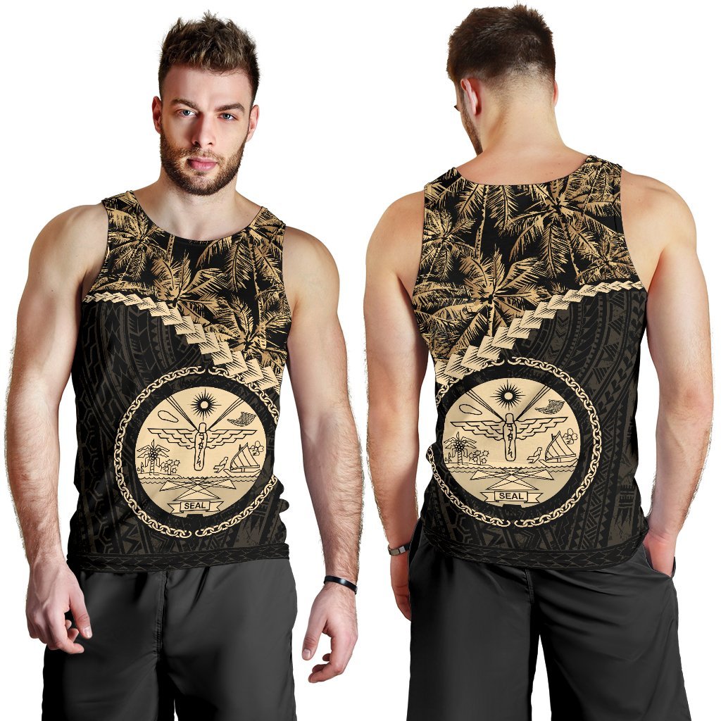 Marshall Islands Men's Tank Top Golden Coconut - Vibe Hoodie Shop