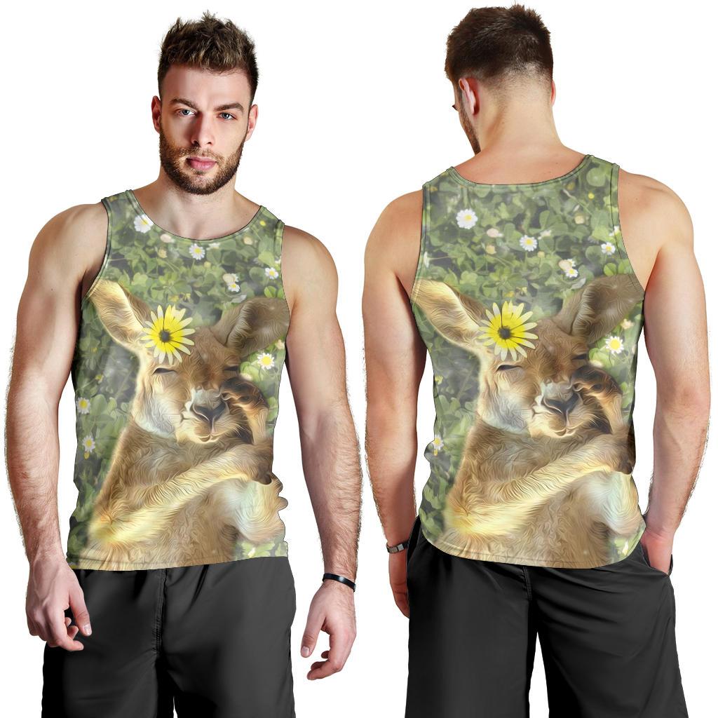 Men Tank Top - Kangaroo Mens Tank Sleeping - Vibe Hoodie Shop