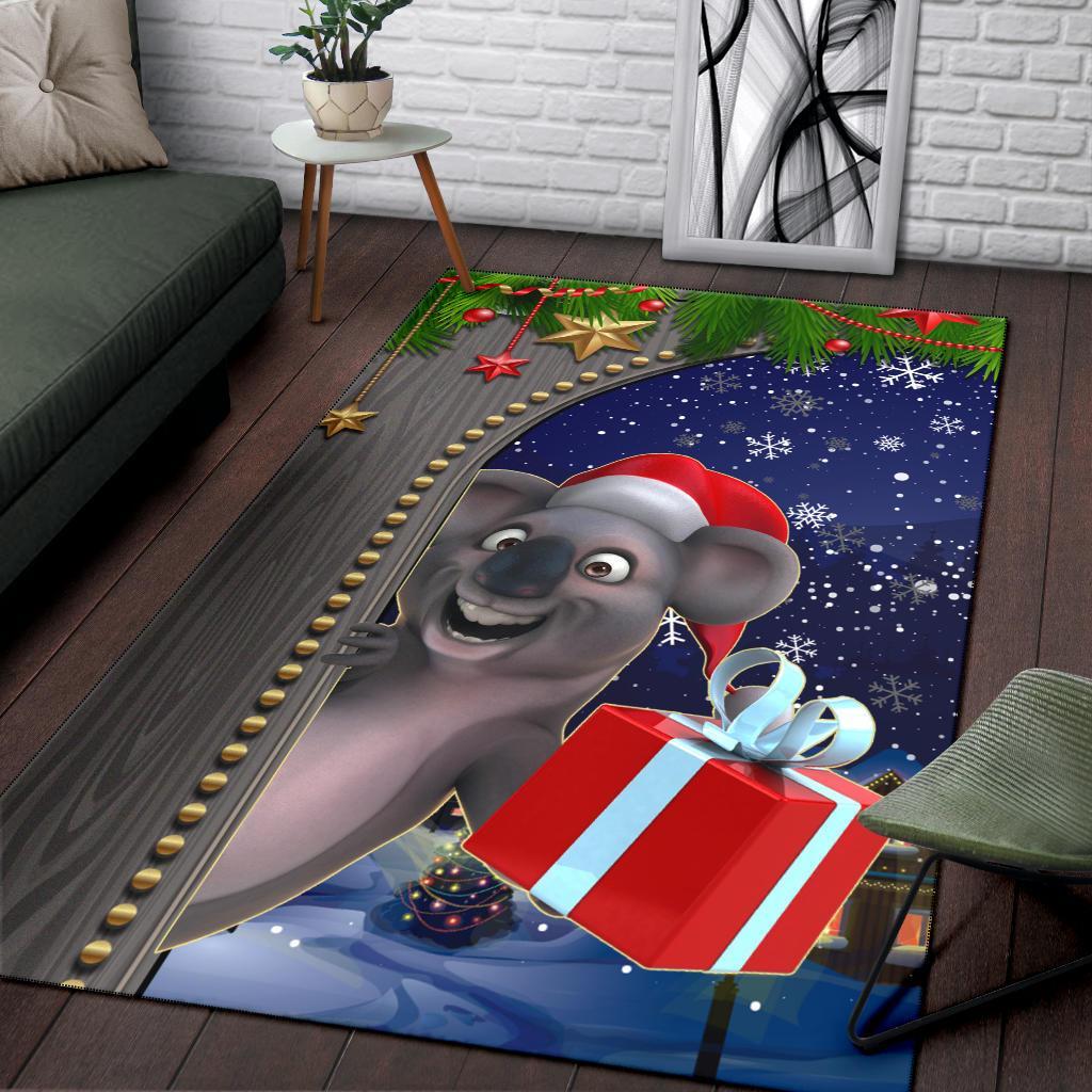 Christmas Area Rug - Fun Koala Christmas - - Vibe Hoodie Shop