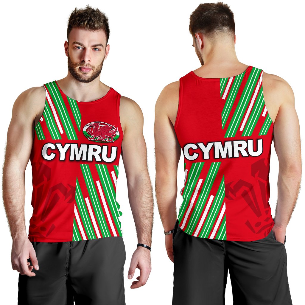 Cymru Men's Tank Top Rugby Style - Vibe Hoodie Shop