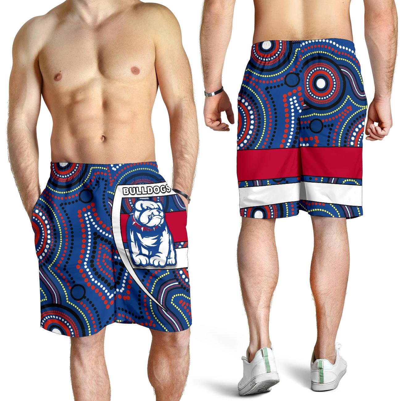 Western Football Bulldogs Men Shorts Redamancy Indigenous Australian - Vibe Hoodie Shop