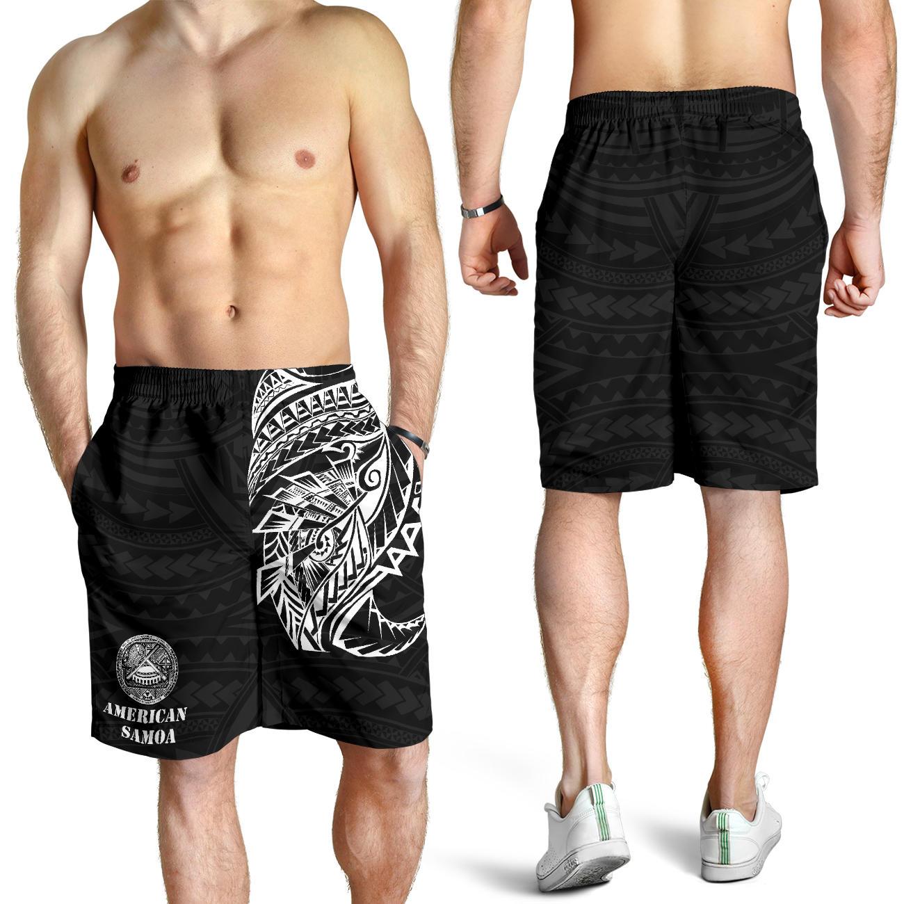 American Samoa Tattoo Men Shorts Polynesian Style - Vibe Hoodie Shop