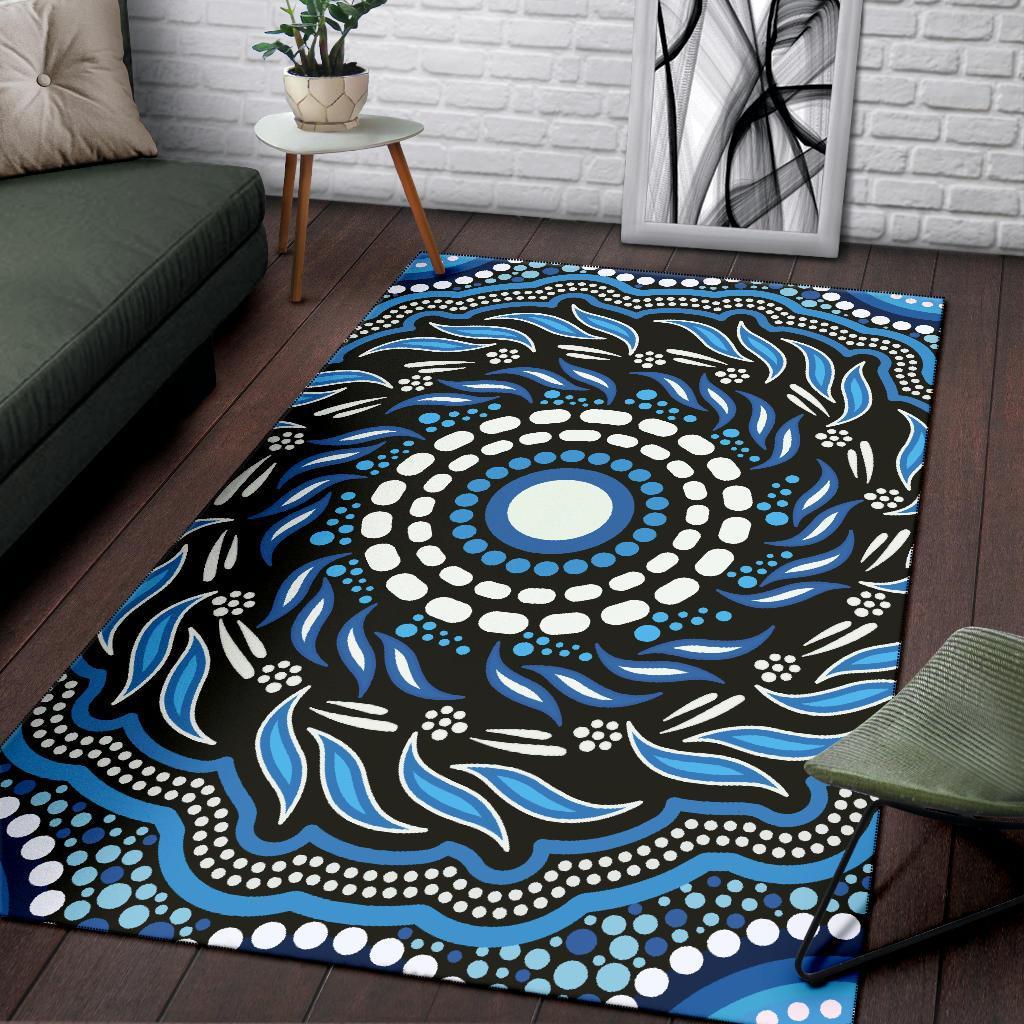 Aboriginal Area Rug - Indegenous Dot Painting Art - Vibe Hoodie Shop