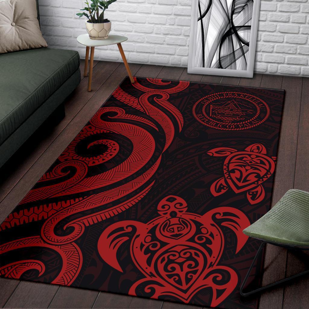 Palau Area Rug - Red Tentacle Turtle - Vibe Hoodie Shop