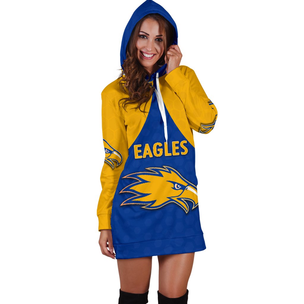 Eagles Hoodie Dress West Coast For Women - Royal Blue - Vibe Hoodie Shop