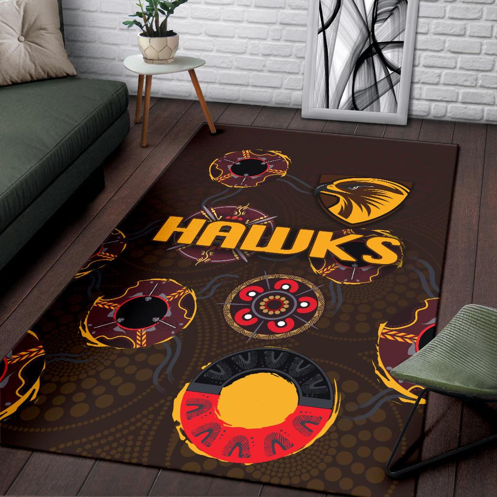 Hawthorn Area Rug Hawks Indigenous - Brown - Vibe Hoodie Shop