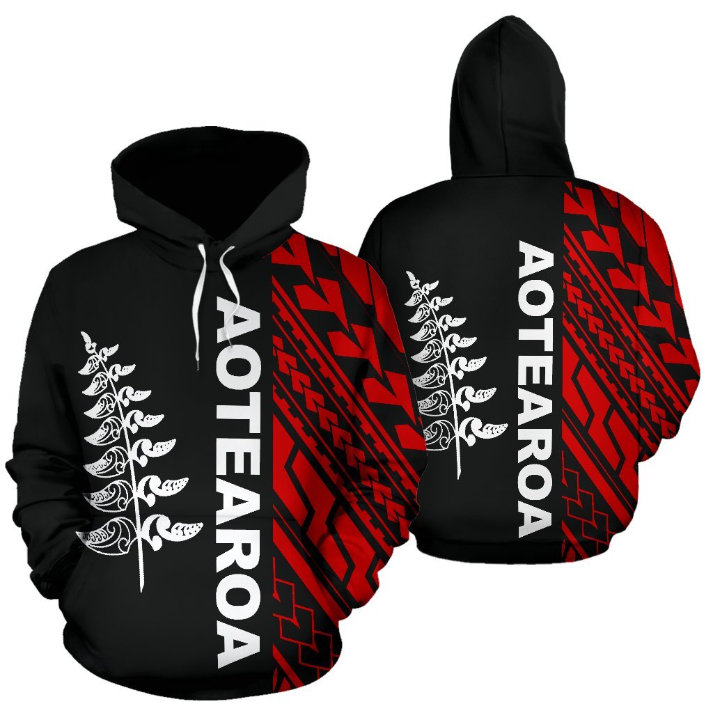 New Zealand Maori Aotearoa All Over Print Hoodie - Vibe Hoodie Shop