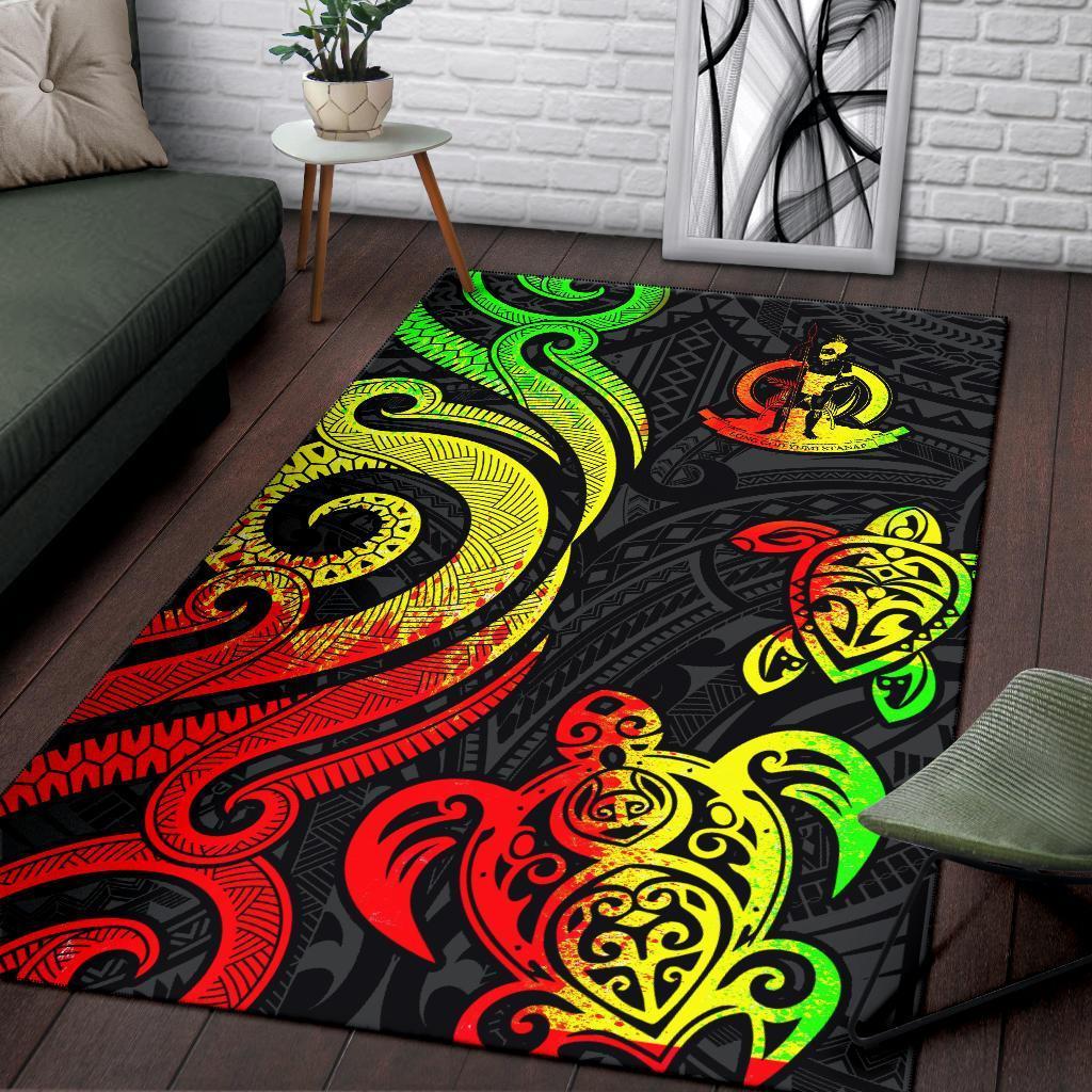 Vanuatu Area Rug - Reggae Tentacle Turtle - Vibe Hoodie Shop