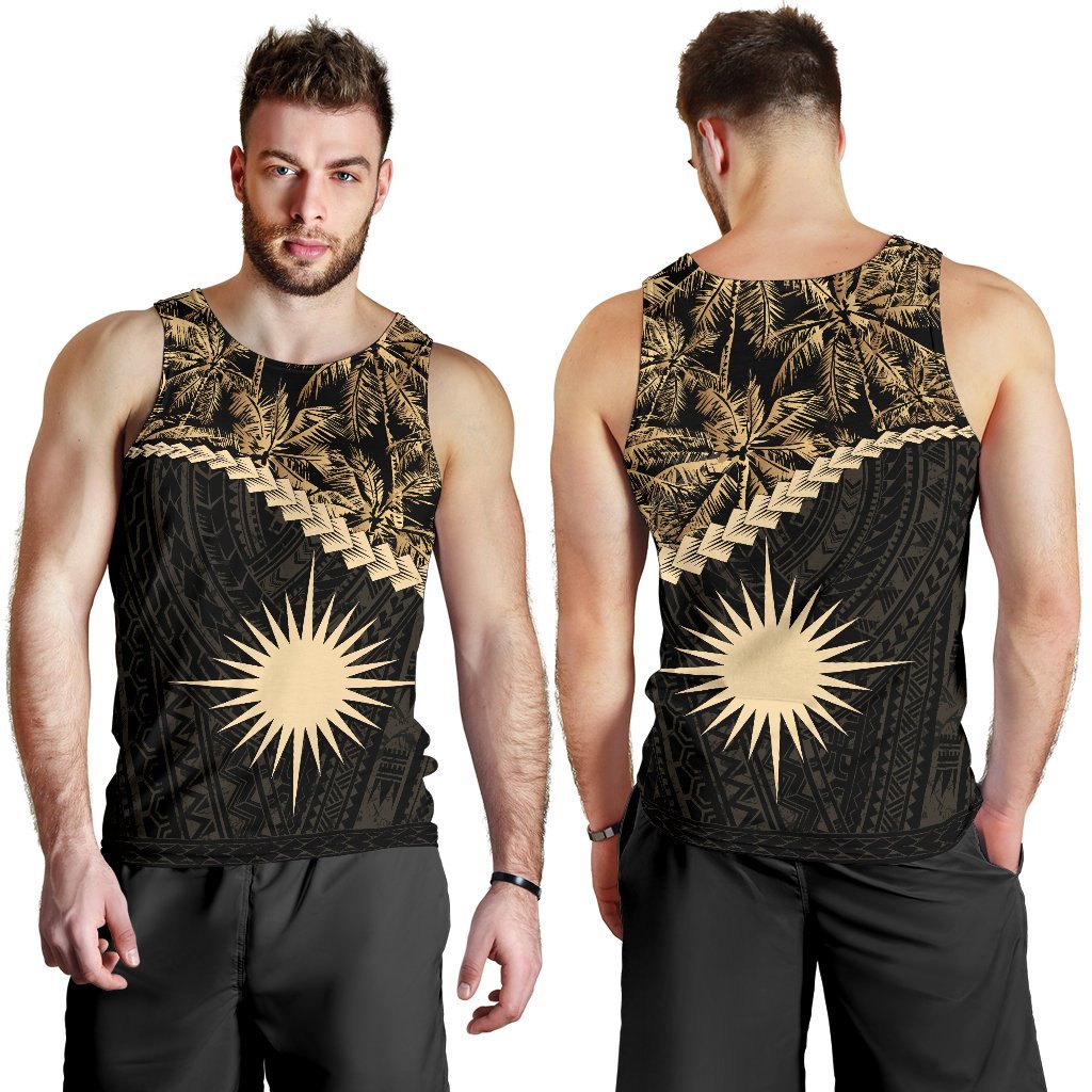 Marshall Islands Men's Tank Top Golden Coconut - Vibe Hoodie Shop