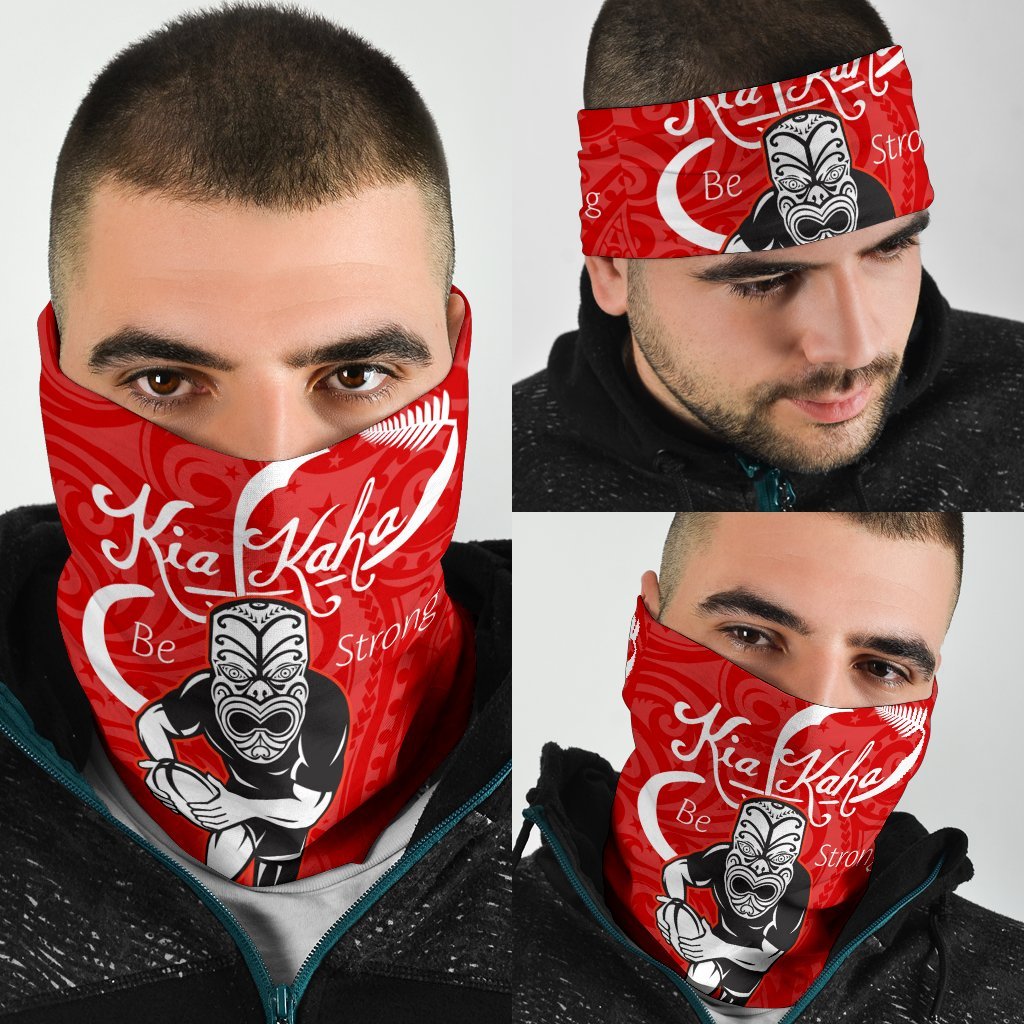 New Zealand Bandana Rugby Kia Kaha Be Strong Red 2 - Vibe Hoodie Shop