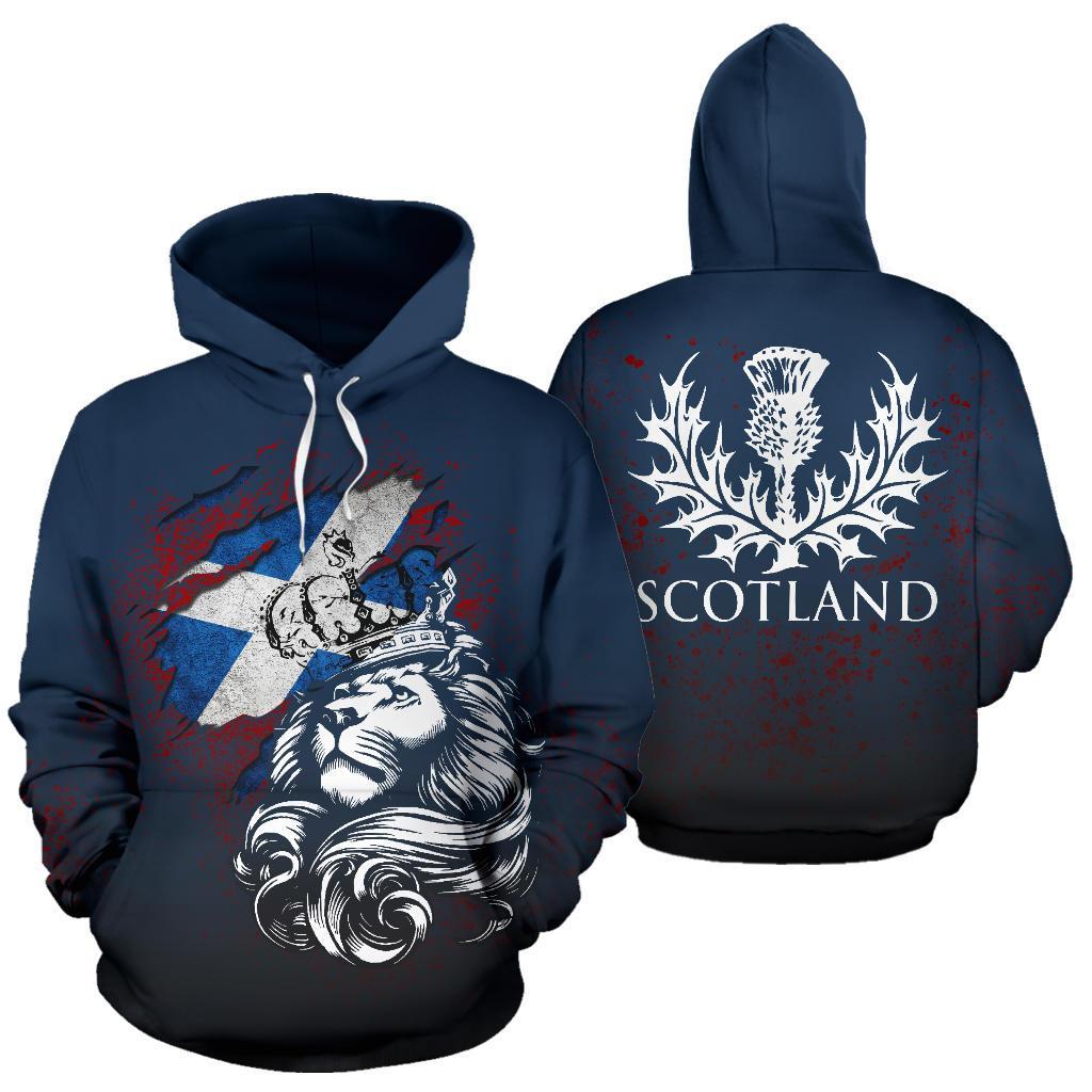 Lion Scotland All Over Hoodie - Scotland In Me - Vibe Hoodie Shop