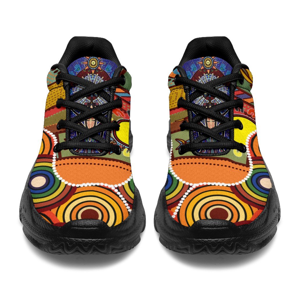 Chunky Sneakers - Shaman People and Animals - Vibe Hoodie Shop