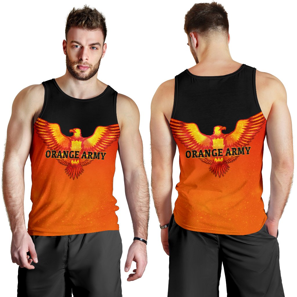 Sunrisers Hyderabad Orange Army Men's Tank Top Cricket Sporty Style - Vibe Hoodie Shop