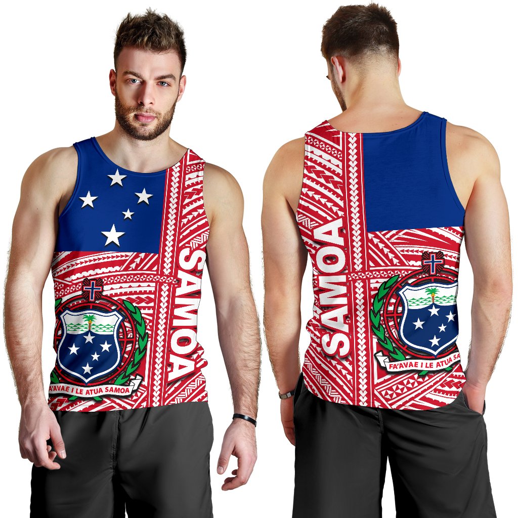 Samoa Flag Polynesian Men's Tank Top - Vibe Hoodie Shop