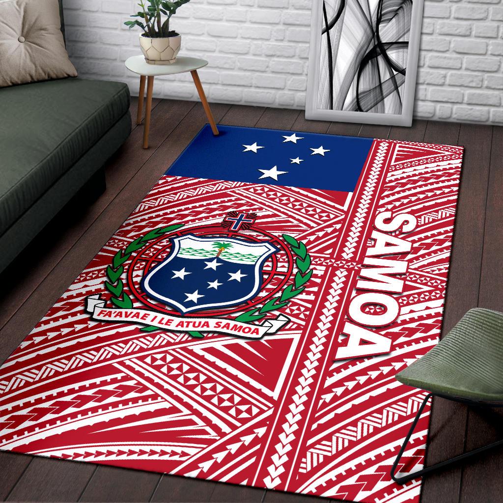 Samoa Flag Polynesian Area Rug - Vibe Hoodie Shop