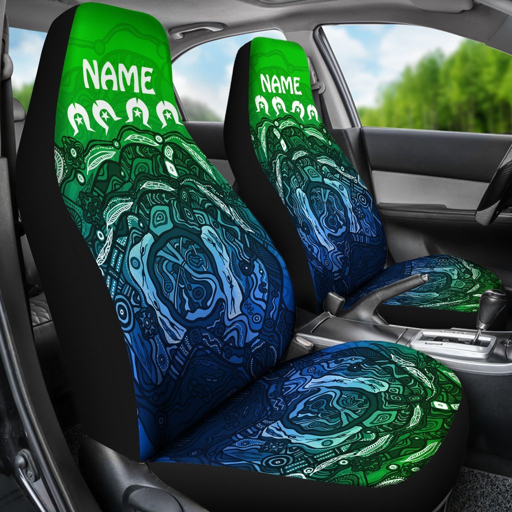 Custom Torres Strait Islands Car Seat Covers - Blue - Vibe Hoodie Shop