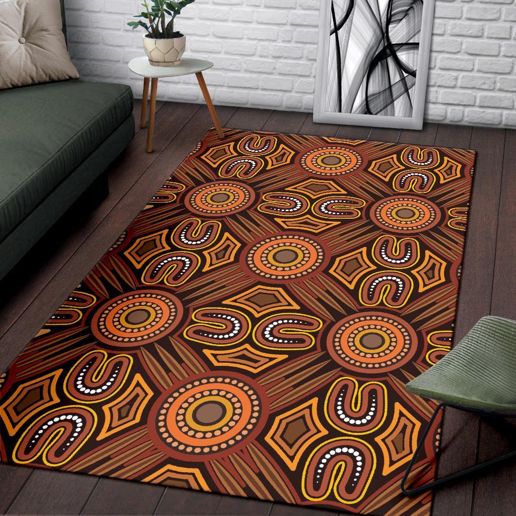 Aboriginal Area Rug - Indigenous Patterns Ver04 - Vibe Hoodie Shop