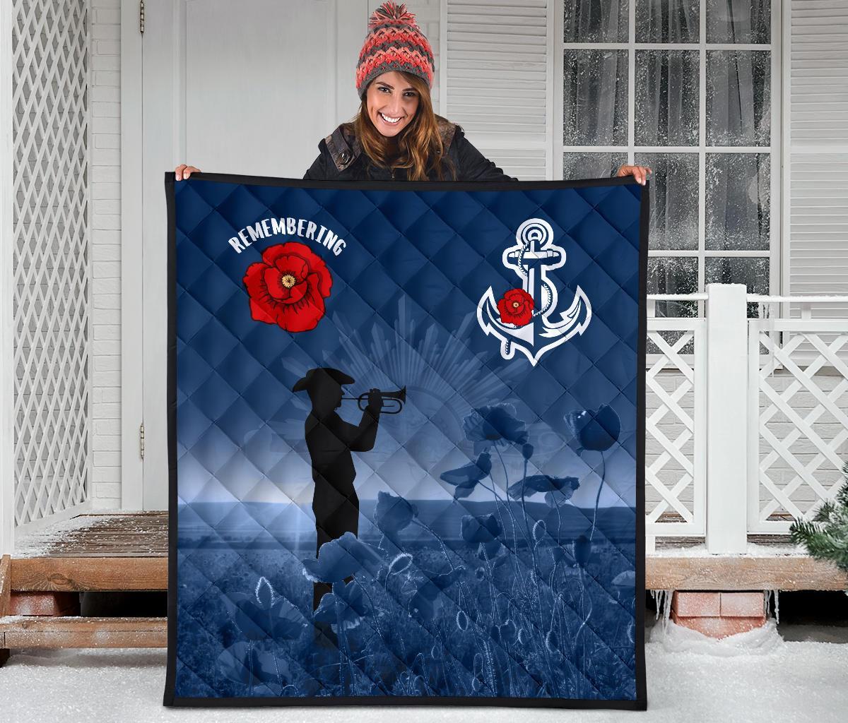 Australia Navy ANZAC Premium Quilt - Remembering Our Heroes - Vibe Hoodie Shop