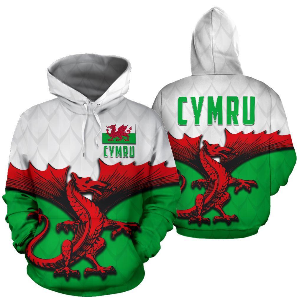 Wales Hoodie Welsh Dragon Pullover Hoodie - Vibe Hoodie Shop