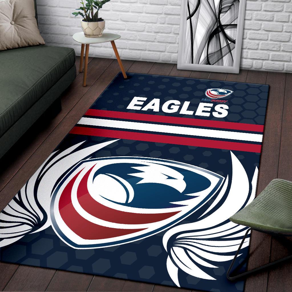 USA Rugby Area Rug Eagles Simple Style - Full Navy - Vibe Hoodie Shop