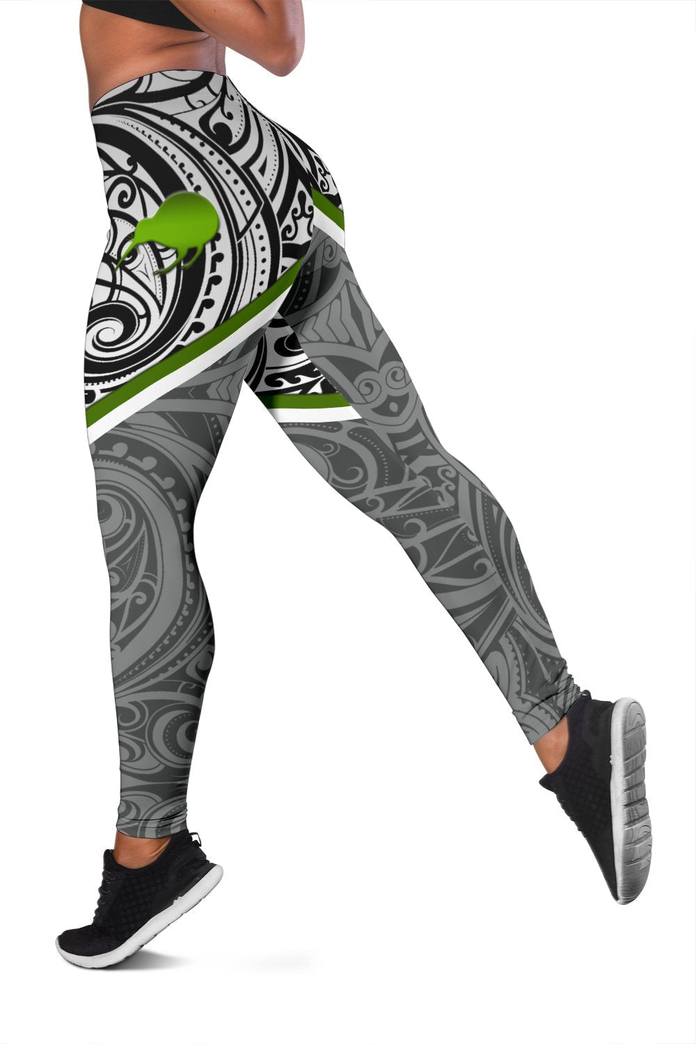 New Zealand Maori Rugby Women Leggings Pride Version - Gray - Vibe Hoodie Shop