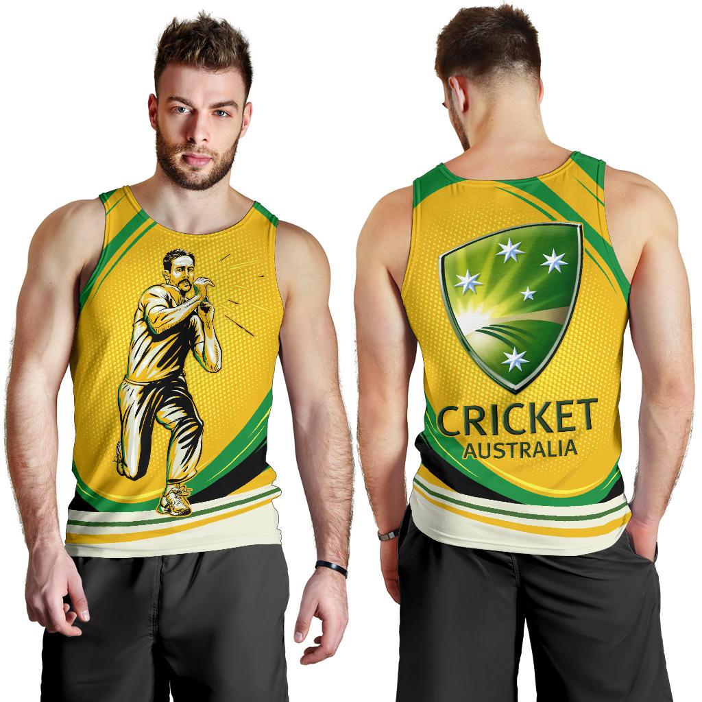 Men Tank Top - Cricket Mens Tank Aussie Forever - Vibe Hoodie Shop