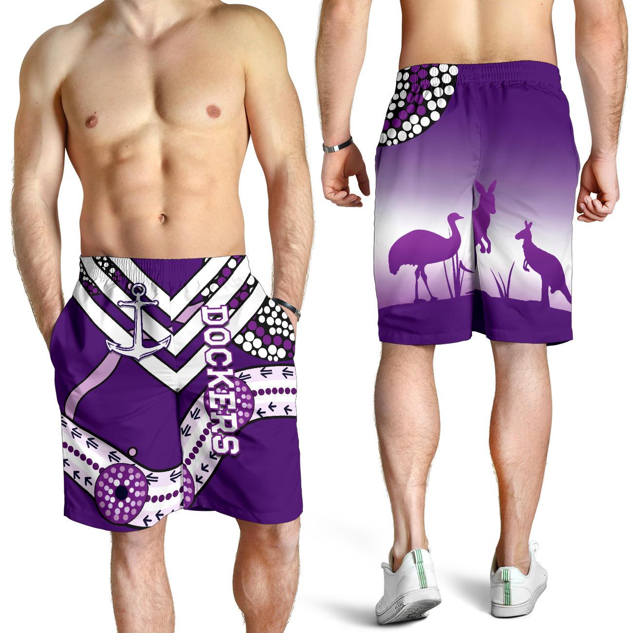 Dockers Men Shorts Indigenous Fremantle - Freo - Vibe Hoodie Shop