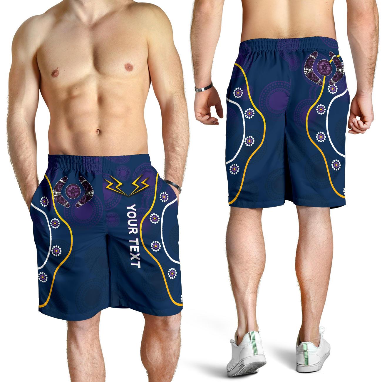 (Custom Personalised) Storm Men Shorts Melbourne Indigenous Champion - Vibe Hoodie Shop