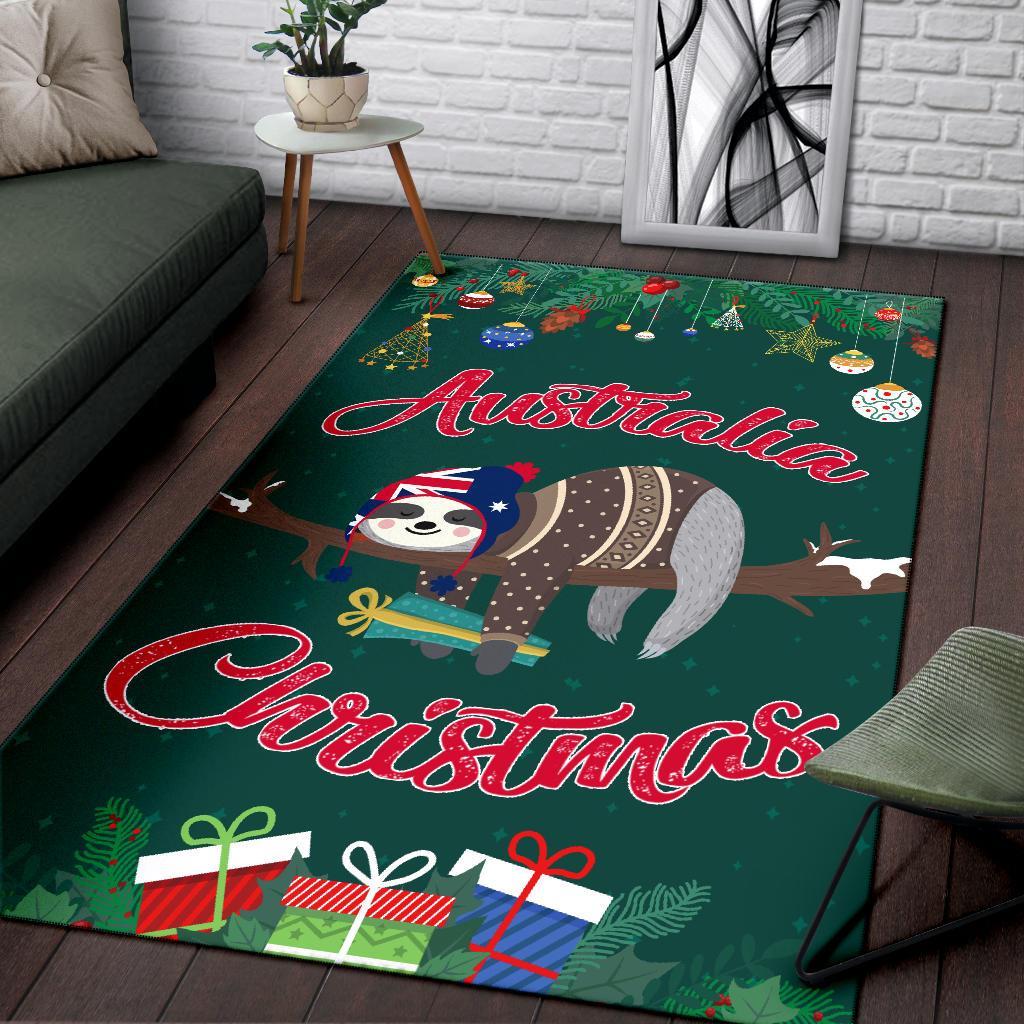 Australia Christmas Area Rug Green - Merry Christmas - Vibe Hoodie Shop