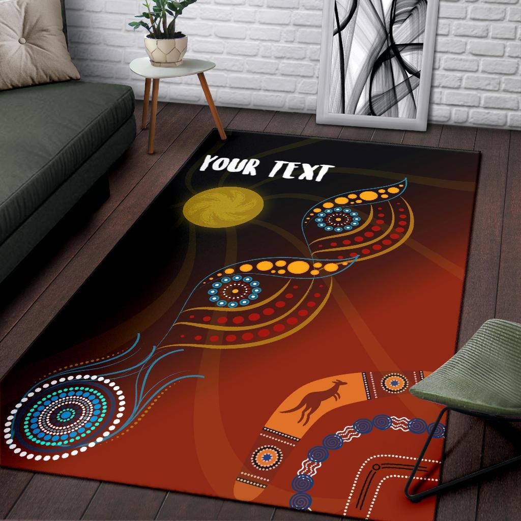 Aboriginal Personalised Area Rug - Flowers On The Land - Vibe Hoodie Shop