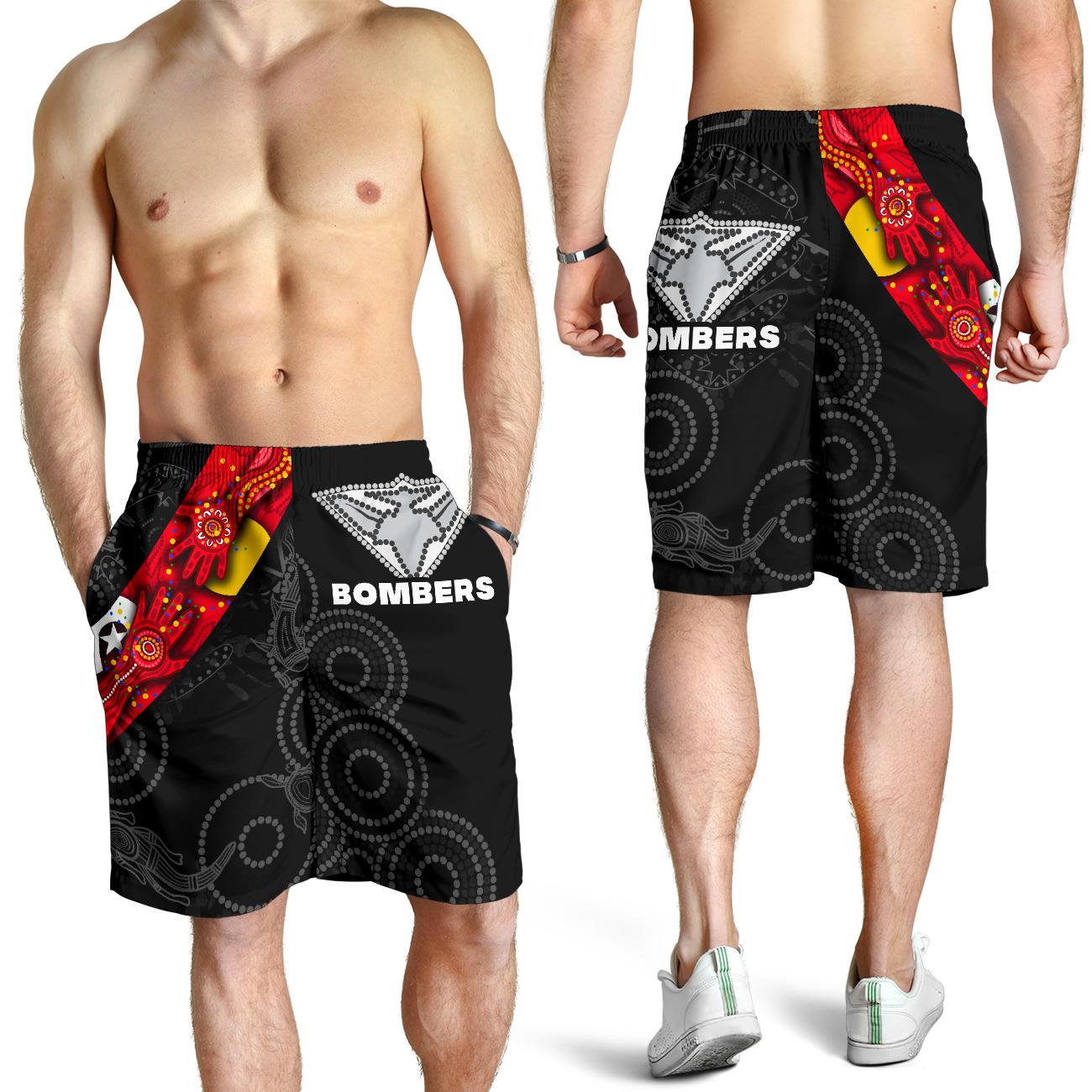 Bombers NAIDOC Week All Over Print Men's Shorts Essendon Ingenious - Vibe Hoodie Shop