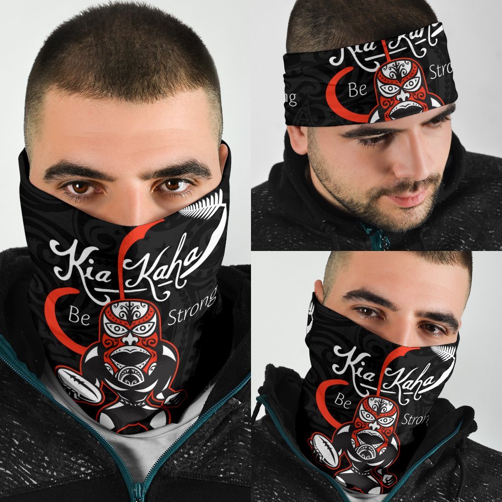 New Zealand Bandana Rugby Kia Kaha Be Strong Black - Vibe Hoodie Shop