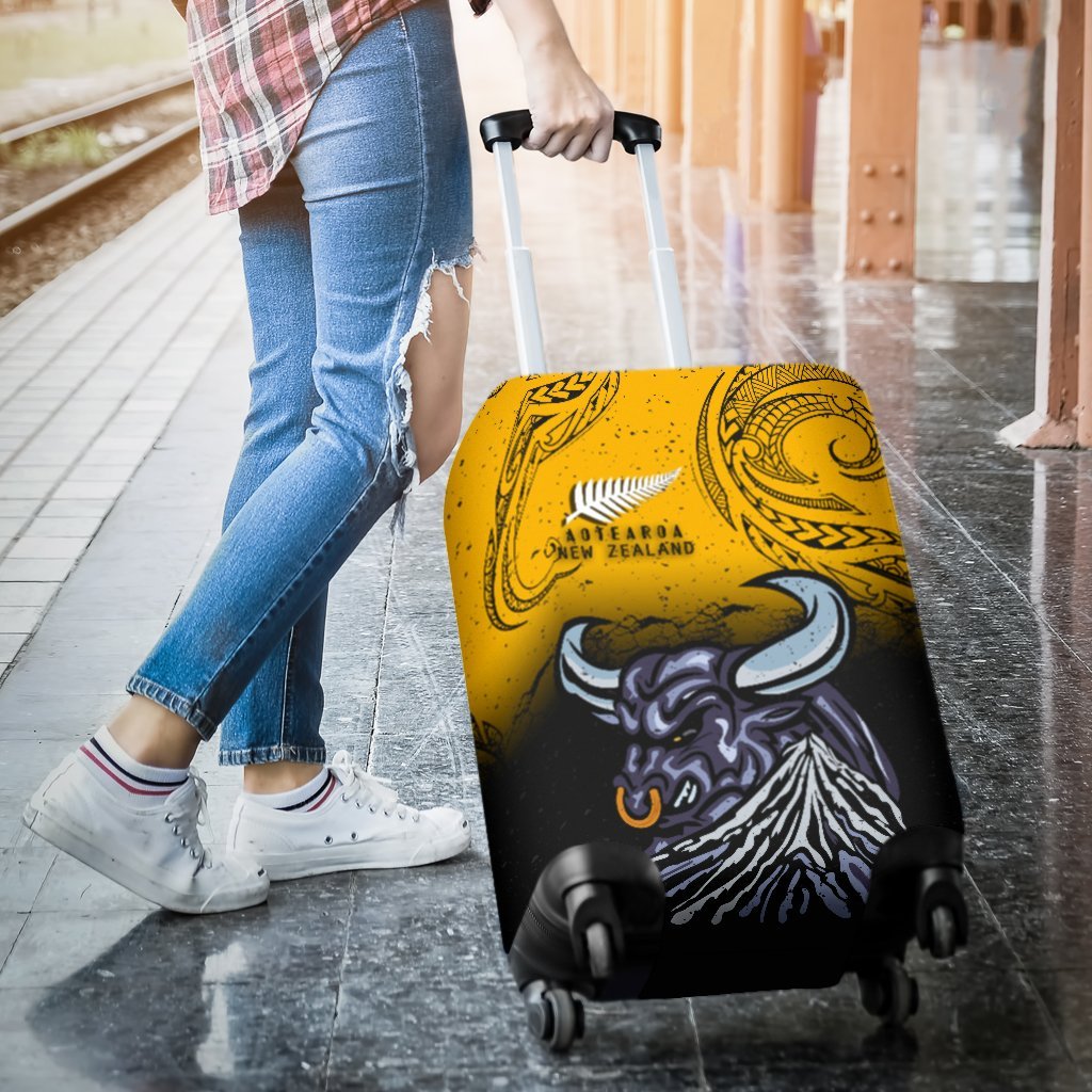 New Zealand Maori Luggage Covers Taranaki Bull - Vibe Hoodie Shop