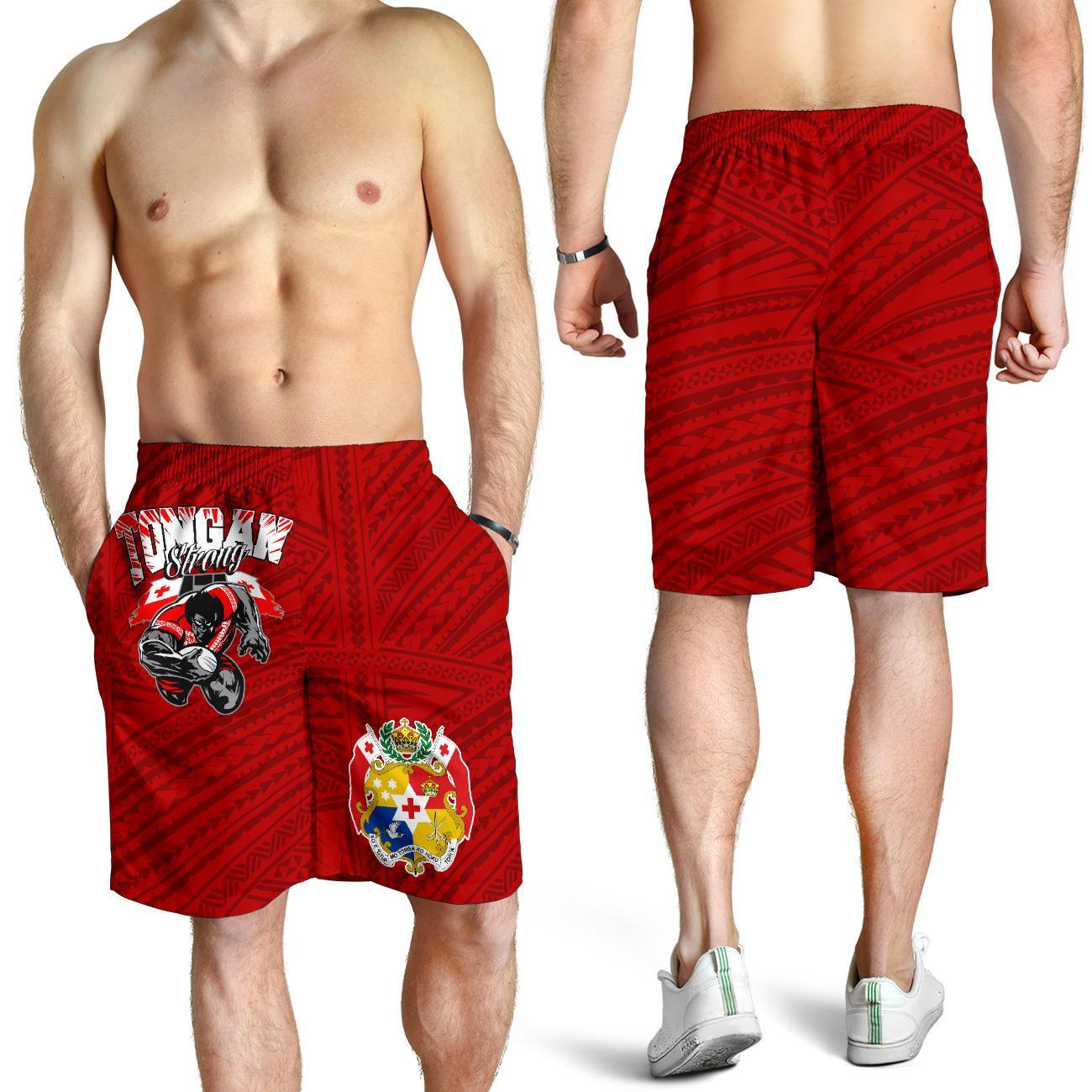 Tongan Strong Polynesian Tattoo Shorts - Vibe Hoodie Shop