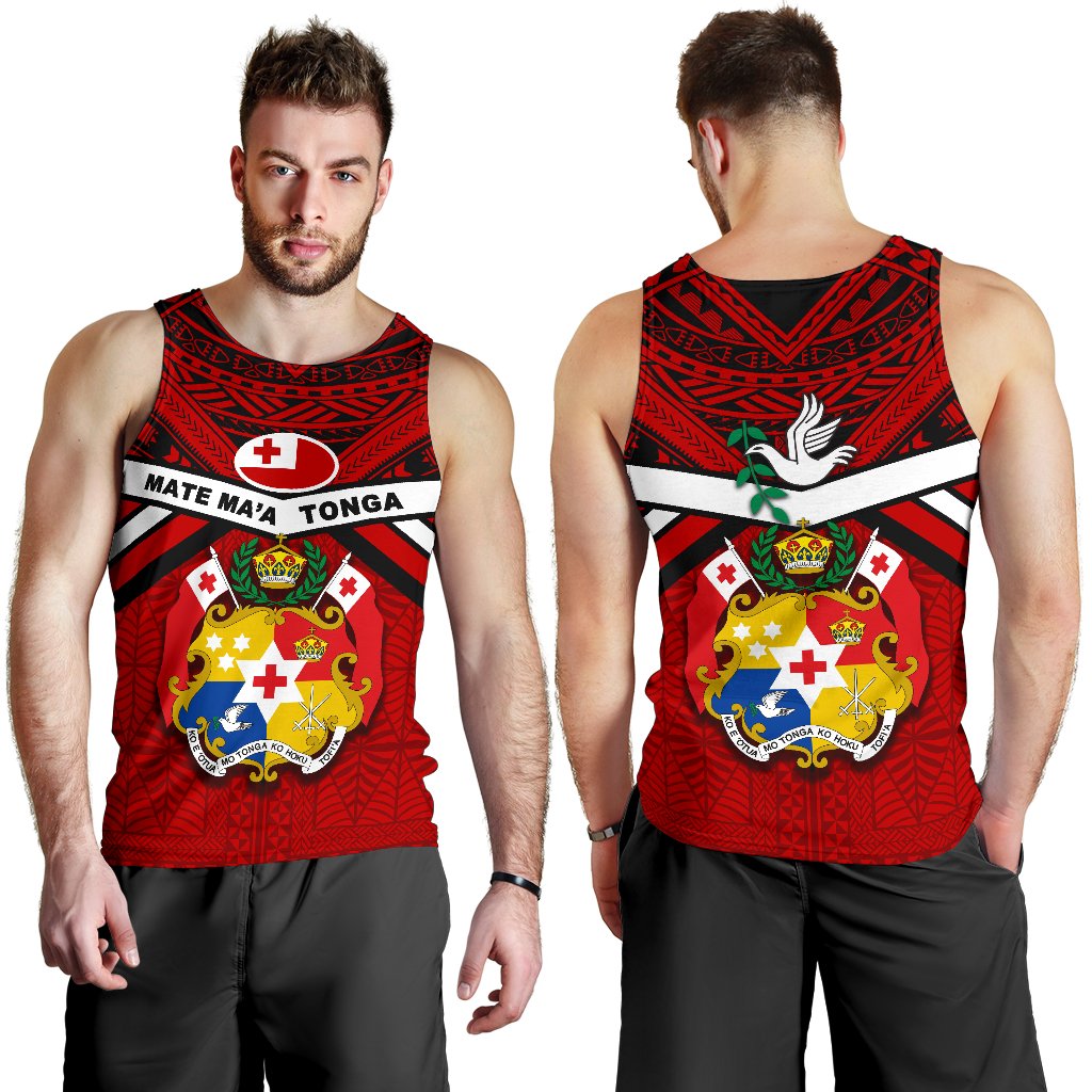 Tonga Rugby Men Tank Top - Mate Ma'a Tonga - Vibe Hoodie Shop