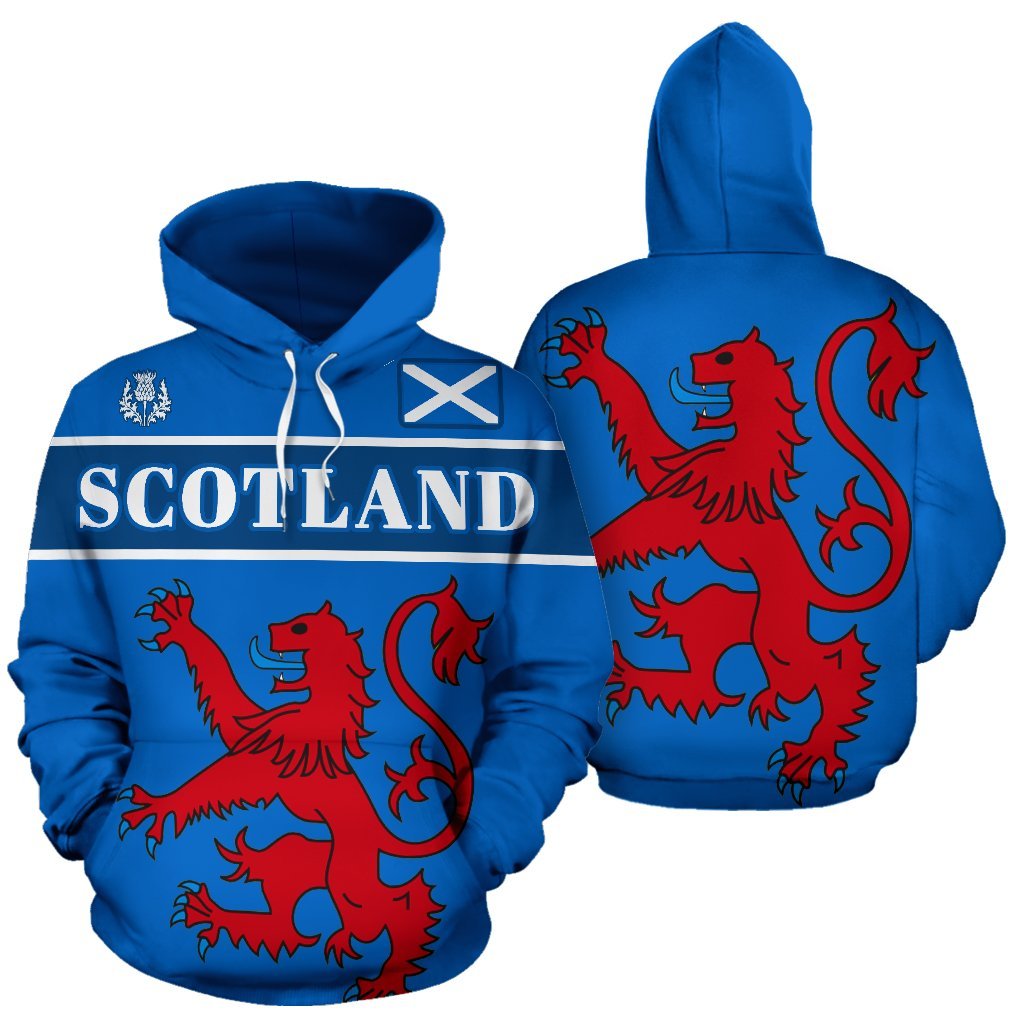 Scotland Lion Thistle Line Style Hoodie - Vibe Hoodie Shop