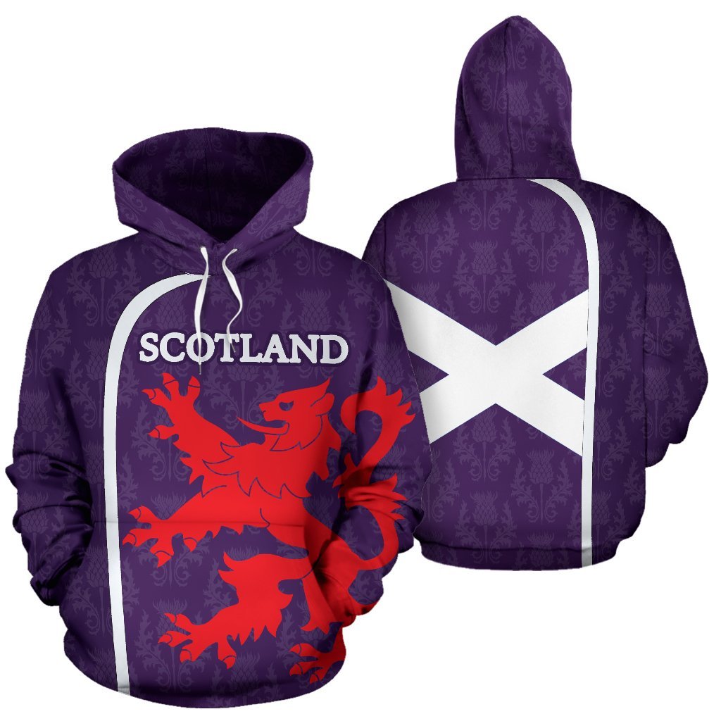 Scotland Hoodie Lion And Thistle - Vibe Hoodie Shop