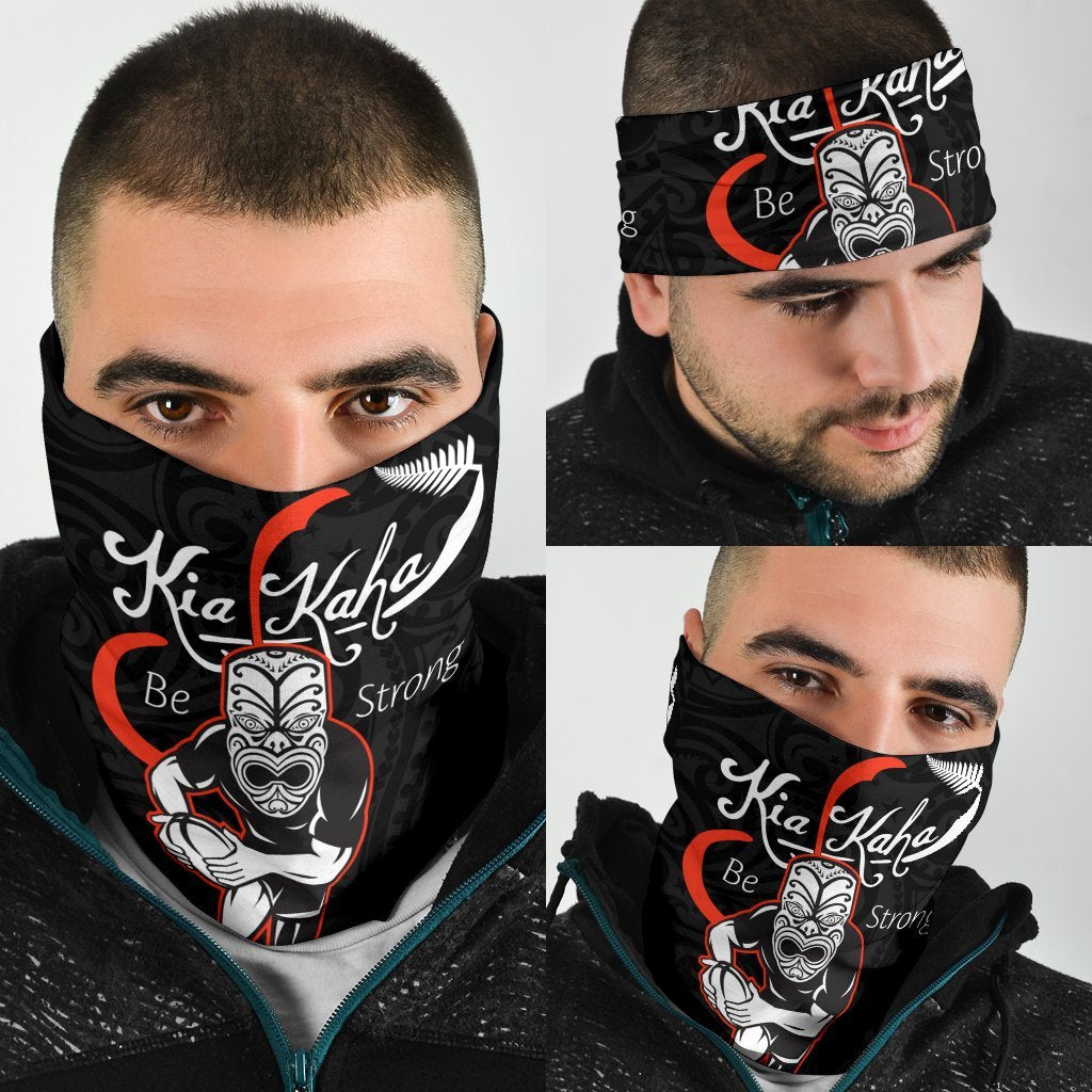 New Zealand Bandana Rugby Kia Kaha Be Strong Black - Vibe Hoodie Shop