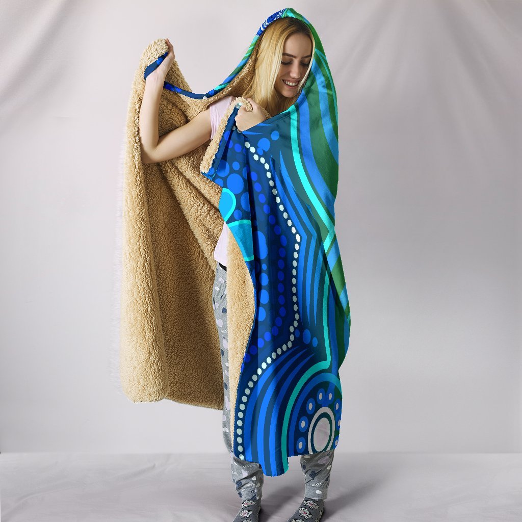 aboriginal-hooded-blanket-aboriginal-turtle-family