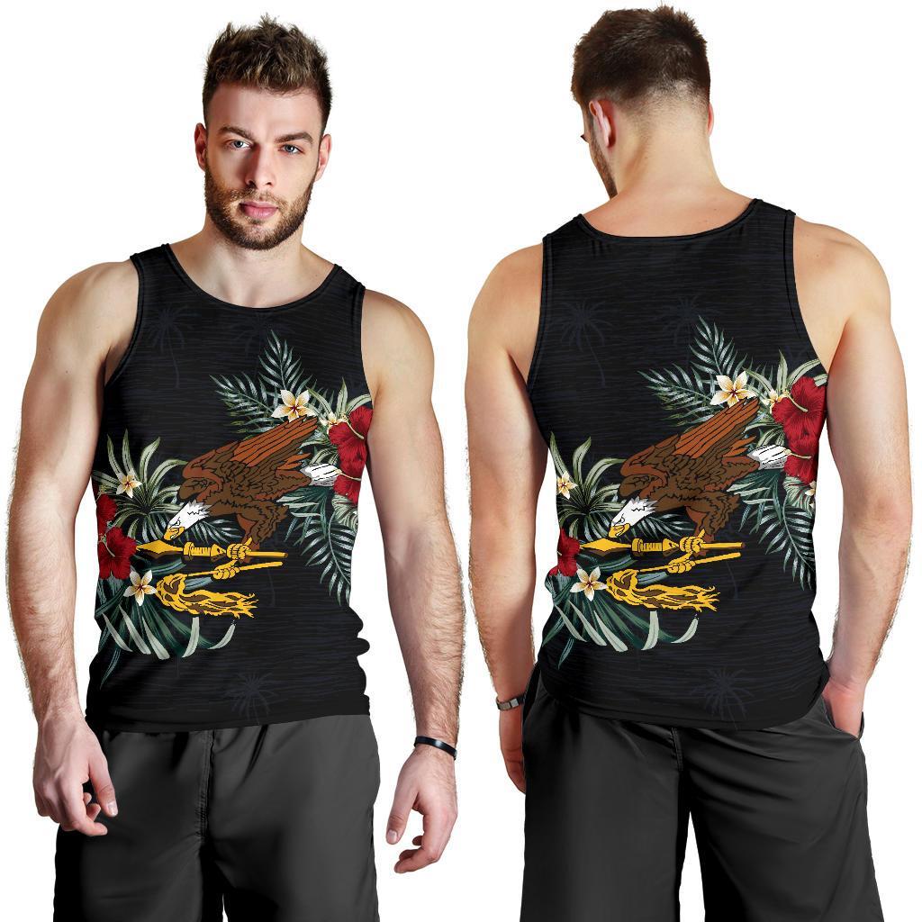 American Samoa Flag Hibiscus Men's Tank Top - Vibe Hoodie Shop