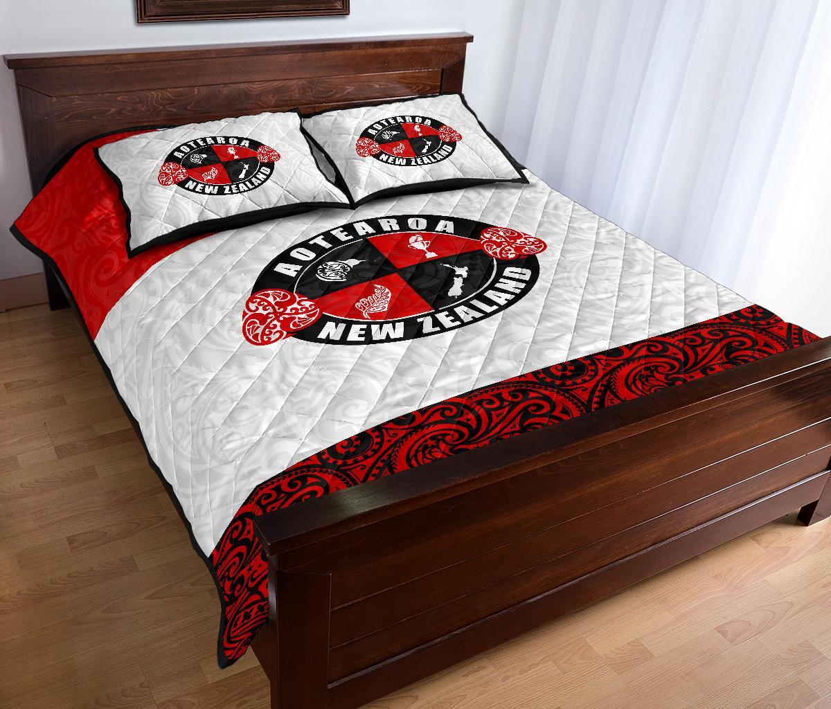 Quilt Bed Set NZ New Zealand Aotearoa Rugby Champion - Vibe Hoodie Shop
