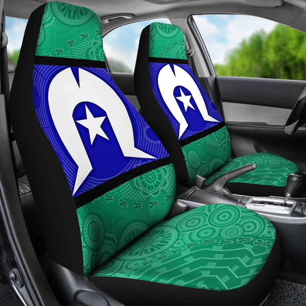 Car Seat Covers, Torres Strait Islands Aboriginal Patterns - Vibe Hoodie Shop