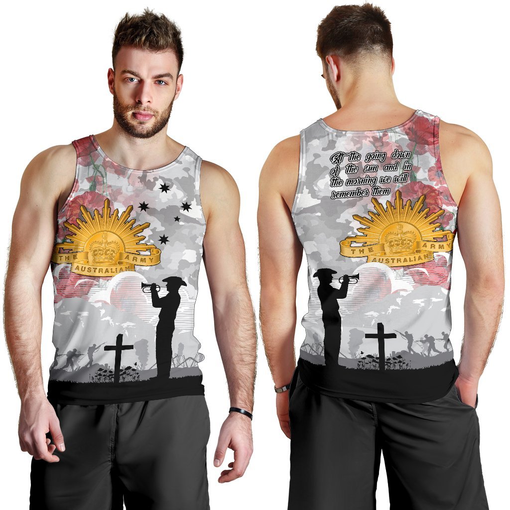 ANZAC Men's Tank Top - We Will Remember Them - Vibe Hoodie Shop