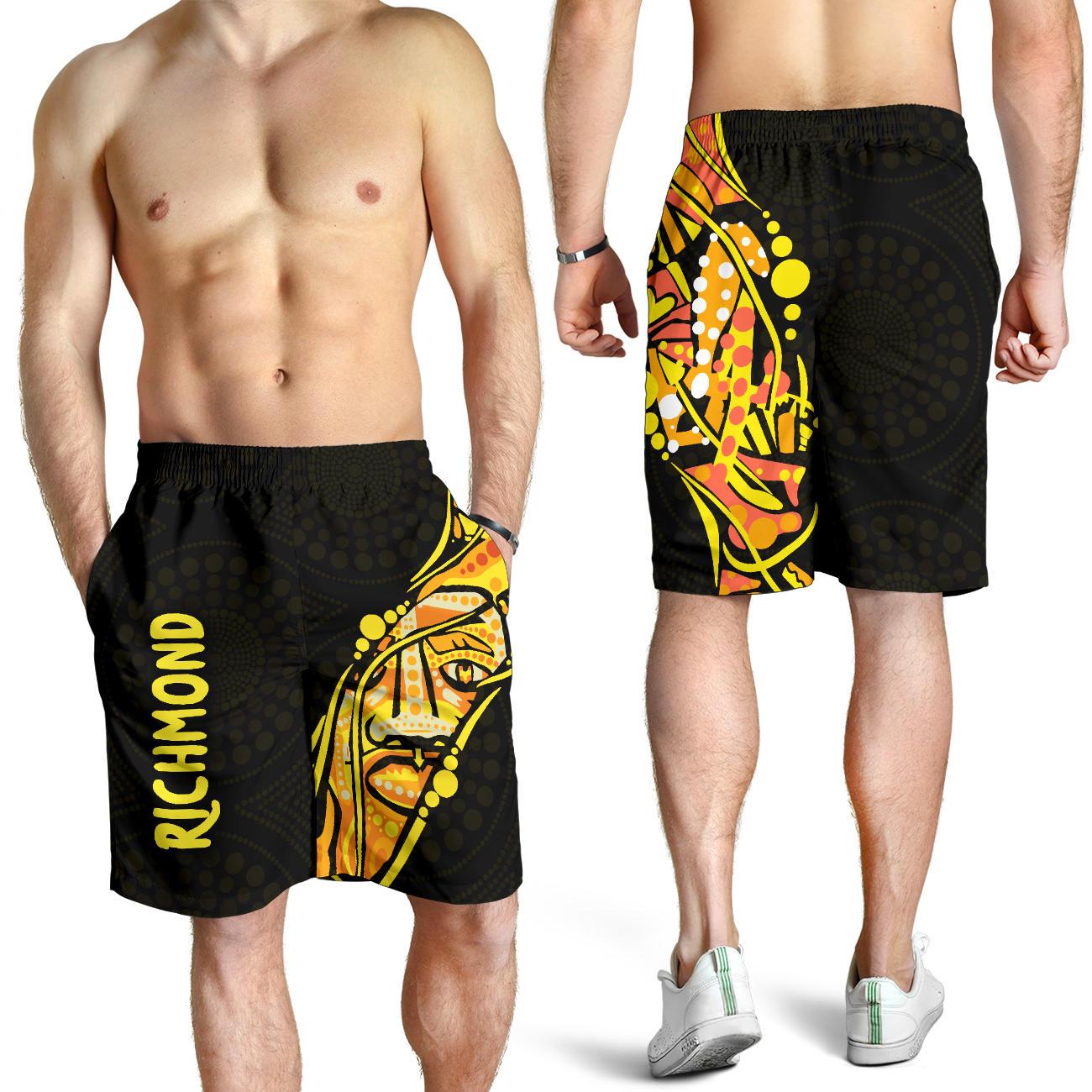 Richmond Men Shorts Tigers Limited Indigenous - Vibe Hoodie Shop