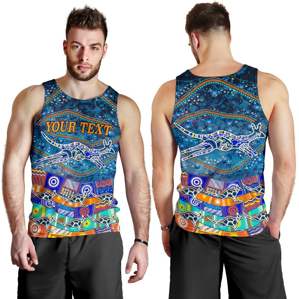 (Custom Text) Men's Tank Top - Kangaroo Dreaming - Vibe Hoodie Shop