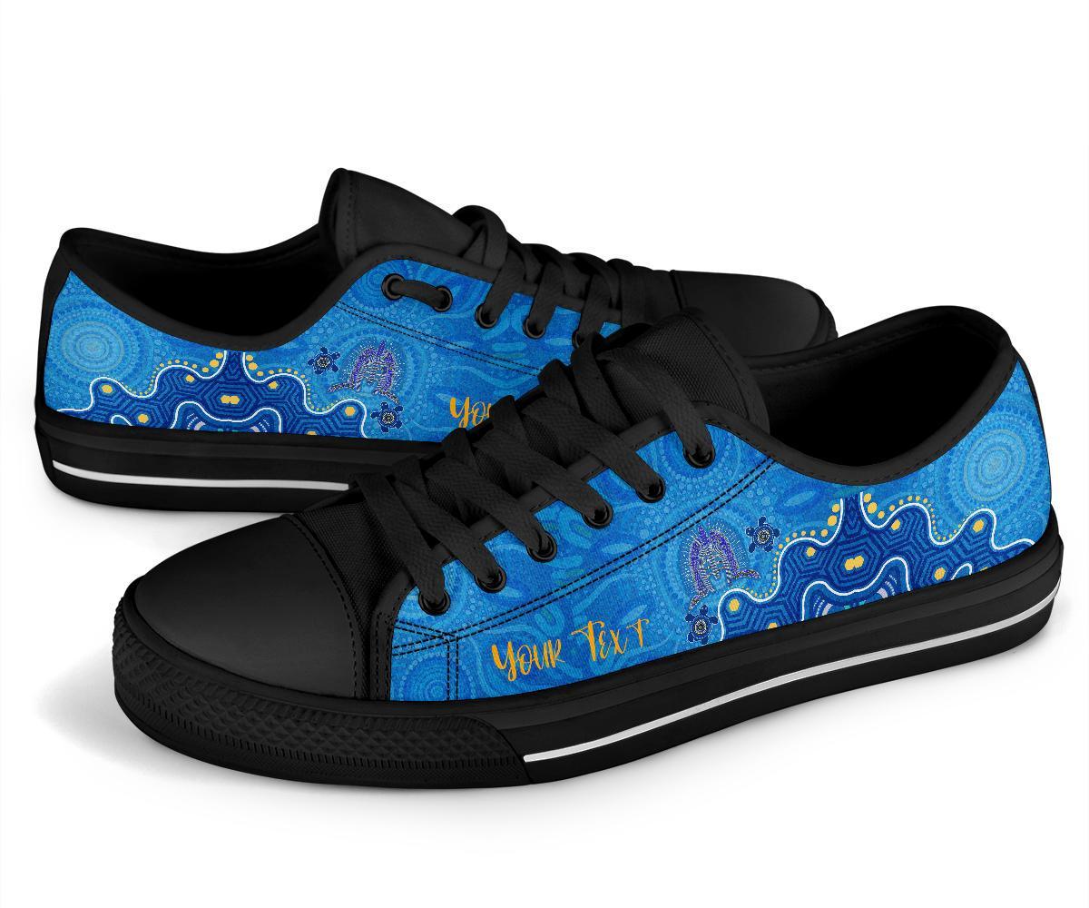 Torres Strait Personalised Low Top Shoes - Dhari And Turtle - Vibe Hoodie Shop