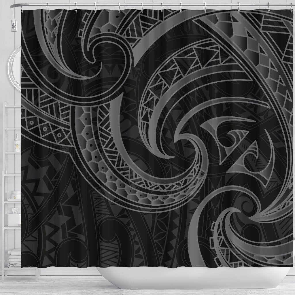 new-zealand-maori-mangopare-shower-curtain-polynesian-black