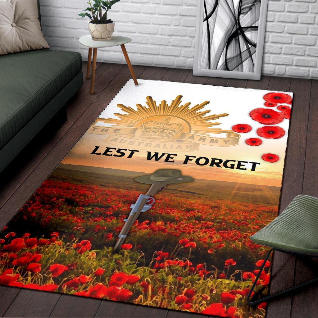 ANZAC Day 2021 Area Rug - We Will Remember Them - Vibe Hoodie Shop