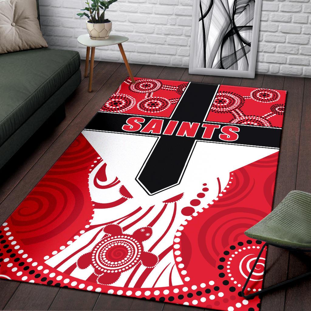 Saints Enthusiasm Area Rug St Kilda Indigenous - Vibe Hoodie Shop